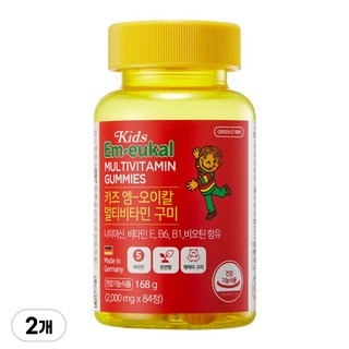 그린스토어 키즈 엠오이칼 멀티비타민 구미 168g, 2개, 84정
