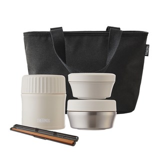 써모스 뉴 플＋스 반반 보온도시락 885ml / TKLG-901, 써모스 TKLG-901-크림 CR, 1개