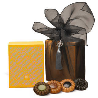 생과방 수제약과 선물세트 4개입(나) 한과 전통과자 보자기 고급 선물포장, 1세트, 365g