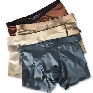 시크릿라인 쿨 남자팬티 실크 심리스 4개세트