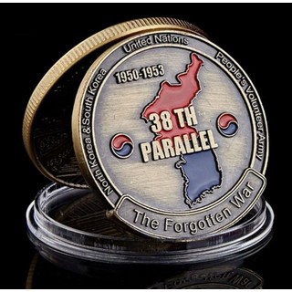 1950~1953 미육군 IX군단 구리38TH 평행 한국전쟁 기념주화 동전