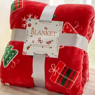 포그니 담요 대형 극세사 무릎담요 크리스마스이불, 레드