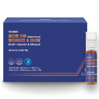 "주말특가" WZBIO 옵티마 이뮨 19종 멀티비타민&미네랄 7입, 7회분, 1박스