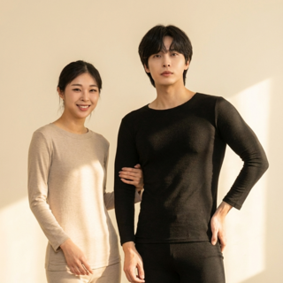 히트셀 에어 기능성 자가 발열 내의 리오셀 남자 여자 내복 상의 하의 세트