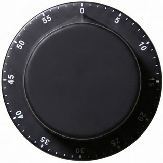 하우스팡 심플 아날로그 다이얼 태엽식 쿠킹타이머, 블랙, 1개