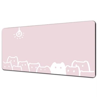 게이밍 장패드 고양이 캐릭터 마우스패드 방수코팅 400X900X3MM, 1개, 핑크색