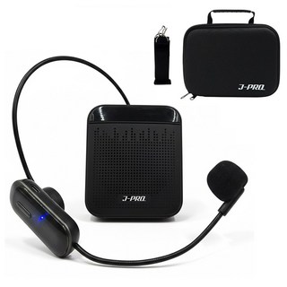 제이프로 강의용 무선마이크 기가폰 충전식 수업용 가이드 무선마이크 스피커 세트 가방포함 PRO-G1, 블랙
