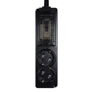 탭앤탭 고용량 멀티탭 4000W 에어컨 건조기 세탁기 대형가전 배선차단/누전차단 2구/3구 블랙, 1개, 배선 차단 2구 블랙, 5m