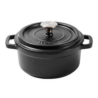 리큅 인덕션 컬러풀 무쇠 양수냄비, 18cm, 매트블랙, 1개