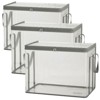 엔에스씨 책보관함 1P 투명 접이식 특대형 책보관박스 다용도, 화이트, 2개