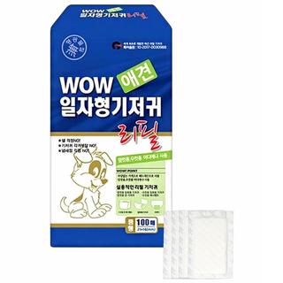 와우 일자형 기저귀 리필용 중형 100매, 100개입, 1개