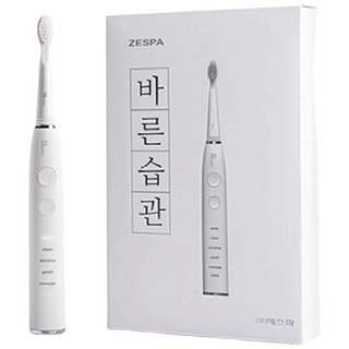 제스파 바른습관 ZPL3005 전동칫솔+칫솔모 세트, 화이트, 1세트, 제스파 ZPL3005 전동칫솔+칫솔모 세트