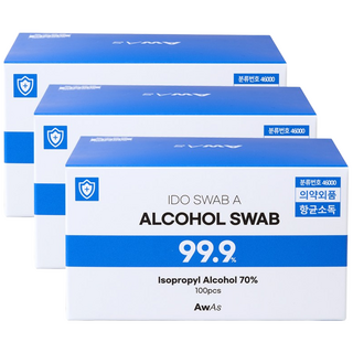 어웨이크어슬립 이소프로필 알콜스왑, 9개, 100개입