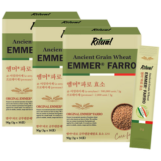 리투알 엠머 파로 효소 파로효소 곡물 발효효소 3개월분 (3g x 90포), 3박스, 90g