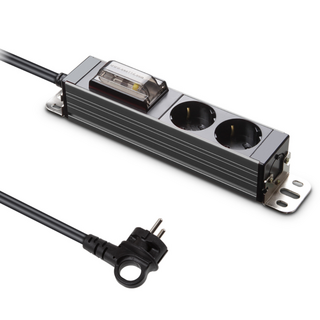 현대일렉트릭 서버탭 누전차단 알루미늄 고용량 멀티탭 2구, 3m, 티타늄, 1개