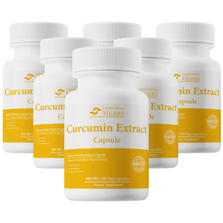 Immortal Herbs 프리미엄 커큐민 추출물(95% 커큐미노이드) 1000mg 90캡슐, 90정, 6개