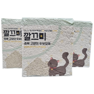 고양이두부모래 1.5mm 극세사입자, 8L, 3개, 무향