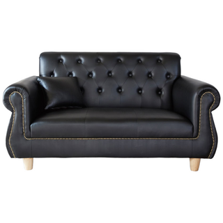 릴리언 2인용소파 원룸 오피스텔 사무실 휴게실 매장 2인소파 사무용쇼파, 블랙