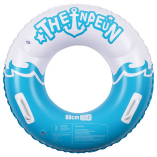 더나은 화이트 에디션 물놀이 튜브 80cm, 화이트 + 블루, 1개