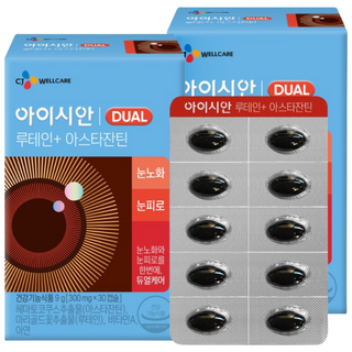 CJ웰케어 아이시안 루테인 아스타잔틴 30캡슐, 30정, 2개