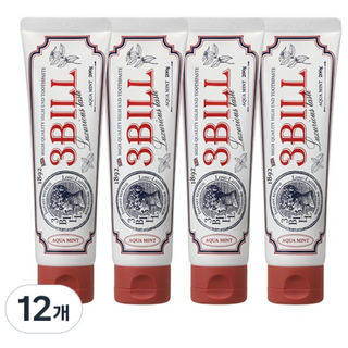 [고불소 1450ppm 강력구취]쓰리빌 하이앤드 고불소치약 구취케어 치약 아쿠아민트향, 12개, 200g