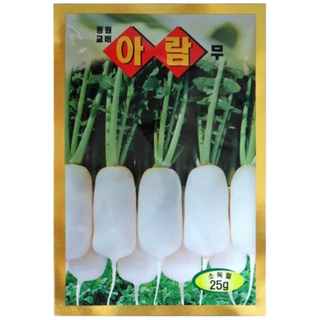 농사친구 아람 무 25g 씨앗 동원 씨 종자 김장 쪽파 고사리 항암 배추, 1개