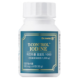닥터메타 티컨트롤 요오드 1000 / 갑상선 영양제 호르몬 합성 아이오딘 2개월분, 1개, 60정