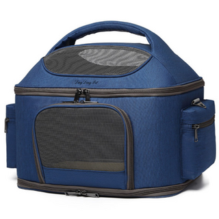 DING DONG PET 寵物網眼托特包布質提籠, 海軍藍