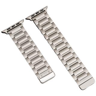 애플워치 호환 마그네틱 스테인리스 메탈 스트랩 38/40/41/42/44/45/46/49mm, 티타늄