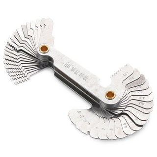 나사 피치 게이지 볼트 나사산 규격 mm 밀리미터 인치당 나사산 수 측정, 1개