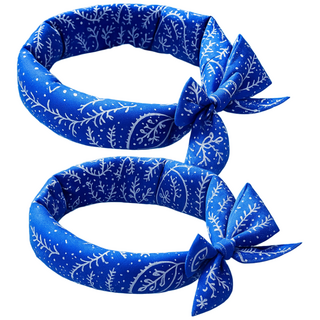 쿨리안 넥아이스 쿨 스카프 여름용 아이스 넥쿨러, 2개, 딥스카이블루