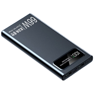 보조배터리 30000mAh 66w 급속충전 슬림 대용량 경량 초고속 충전, 블랙