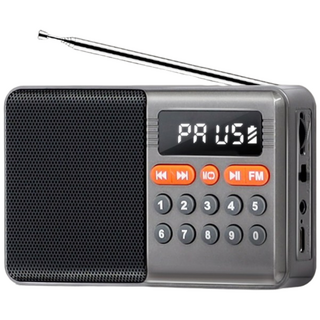 아크로 라디오고 AFR-101 FM라디오 효도라디오 소형 미니 블루투스 스피커 휴대용 등산용 낚시 라디오, 그레이, 라디오고 /AFR-101