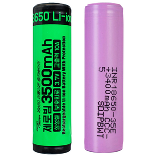 삼성 18650 배터리 10A 3500mAh 특수고출력 고방전 제로빔, 2구 C타입 충전기, 1개, 삼성 3500mAh 10A 특수 고출력