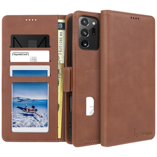 커위안 명품 수제 갤럭시 노트20 울트라 가죽 카드 지갑형 다이어리 폰 케이스(SM-N986)