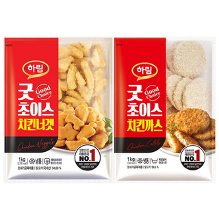 하림 굿초이스치킨까스1kg +굿초이스치킨너겟1kg 각 1봉, 단품, 단품
