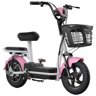 Bacicle 접이식 전기자전거 미니벨로 48V 15A 리튬 배터리 전동 출퇴근 배달, HD-핑크 15A 리튬배터리 48V 경량스틸