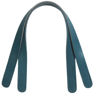 내추럴 고급 통가죽 토트백용 뜨개 퀼트 손잡이끈 가방핸들, 2개, 피코크블루