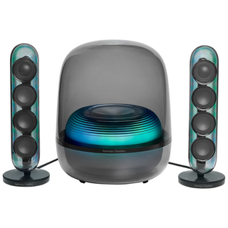 하만카돈 사운드스틱5 블루투스 스피커 TV 스피커 시그니쳐 투명 바디 HDMI 돌비 오디오 무선 스피커, 블랙, HKSOUNDSTK5