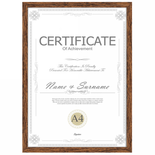 olivet 내추럴 우드 인테리어 액자 벽걸이 탁상용 겸용 무타공 사진틀 A4, 1개, 커피 나무결