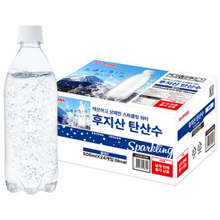 아이리스 후지산 탄산수 플레인 무라벨, 500ml, 24개