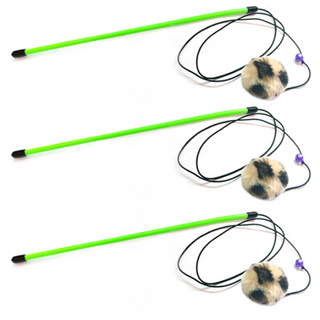 힐링타임 고양이 띵겨띵겨 호피밍크 줄낚시대 NH-0116, 랜덤 발송, 3개