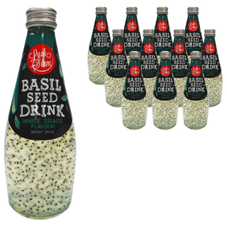 Luck Siam 白葡萄風味羅勒籽飲品, 12個, 290ml