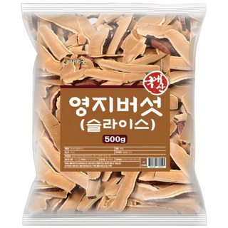 백세약방 국산 영지버섯 슬라이스 원물 건조 말린 영지버섯차 먹는법 효능, 1개, 500g