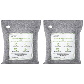 대나무 숯 공기정화용 활성탄 실내 옷장 차량 냄새제거 제습 탈취, 200g, 2개