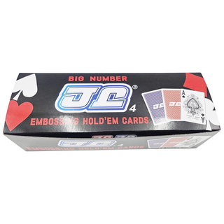 4번 제이제이 JJ맥스점보 엠보홀덤카드 (JJ MAX JUMBO), (레드red 6개. 블루blue 6개), 1개