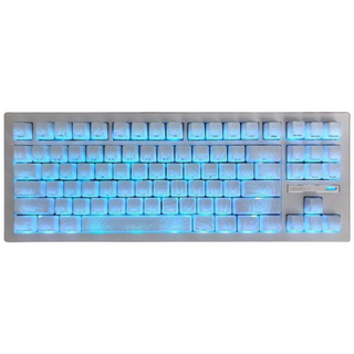 ZH870 컨투어 라인 2.0 3모드 무선 기계식 게이밍 키보드 ZORNHER, 1. 화염 그림자축(바삭), E. 흰색 흰색 윤곽 3모드