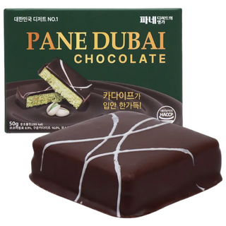 파네 두바이 초콜릿 카다이프 피스타치오 프리미엄 초콜렛, 6개, 50g