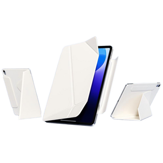 ESSENWOO 스마트 강마그네틱 멀티앵글 폴딩 아이패드 케이스, 흰색, 1개