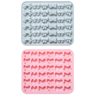이홈베이킹 실리콘몰드 6종리본36개 색상 랜덤발송1개, 블루 핑크 랜덤발송, 1개